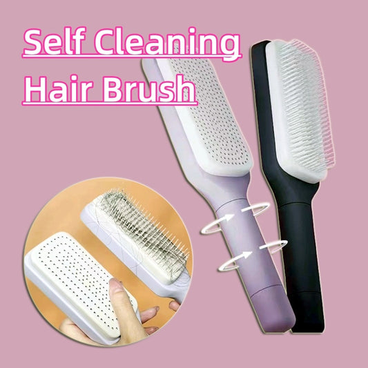 4-in-1 Self-Cleaning Hairbrush